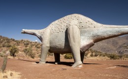 Dinosaur in desert